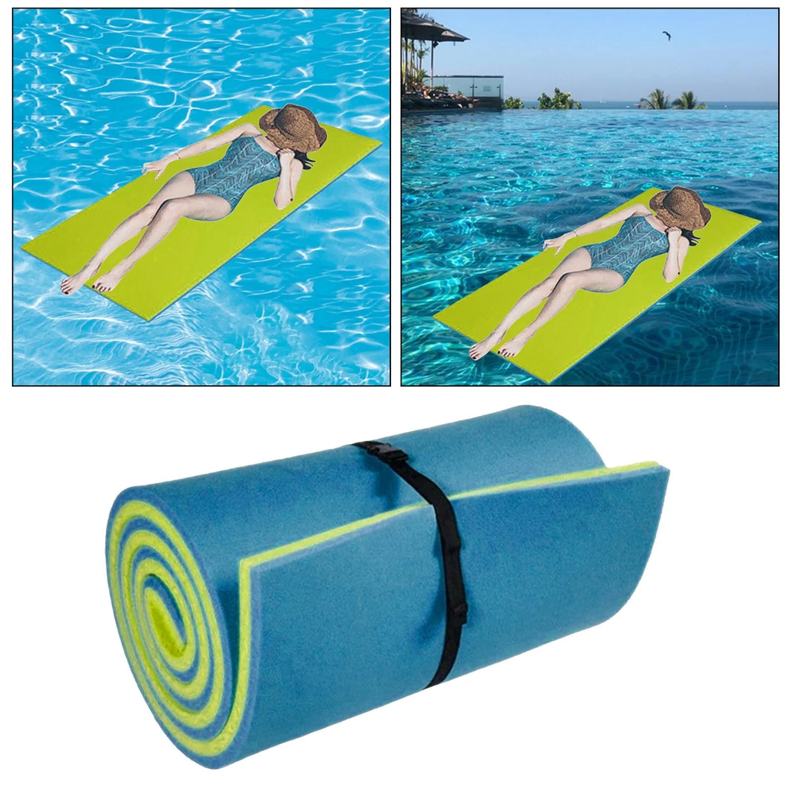 Floating Mat for Pool Lake River with Strap U874157