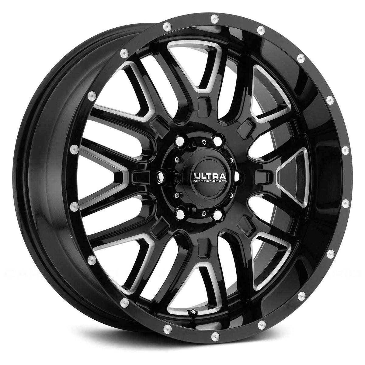 Black Milled 24x12 5x5 -44mm J242611
