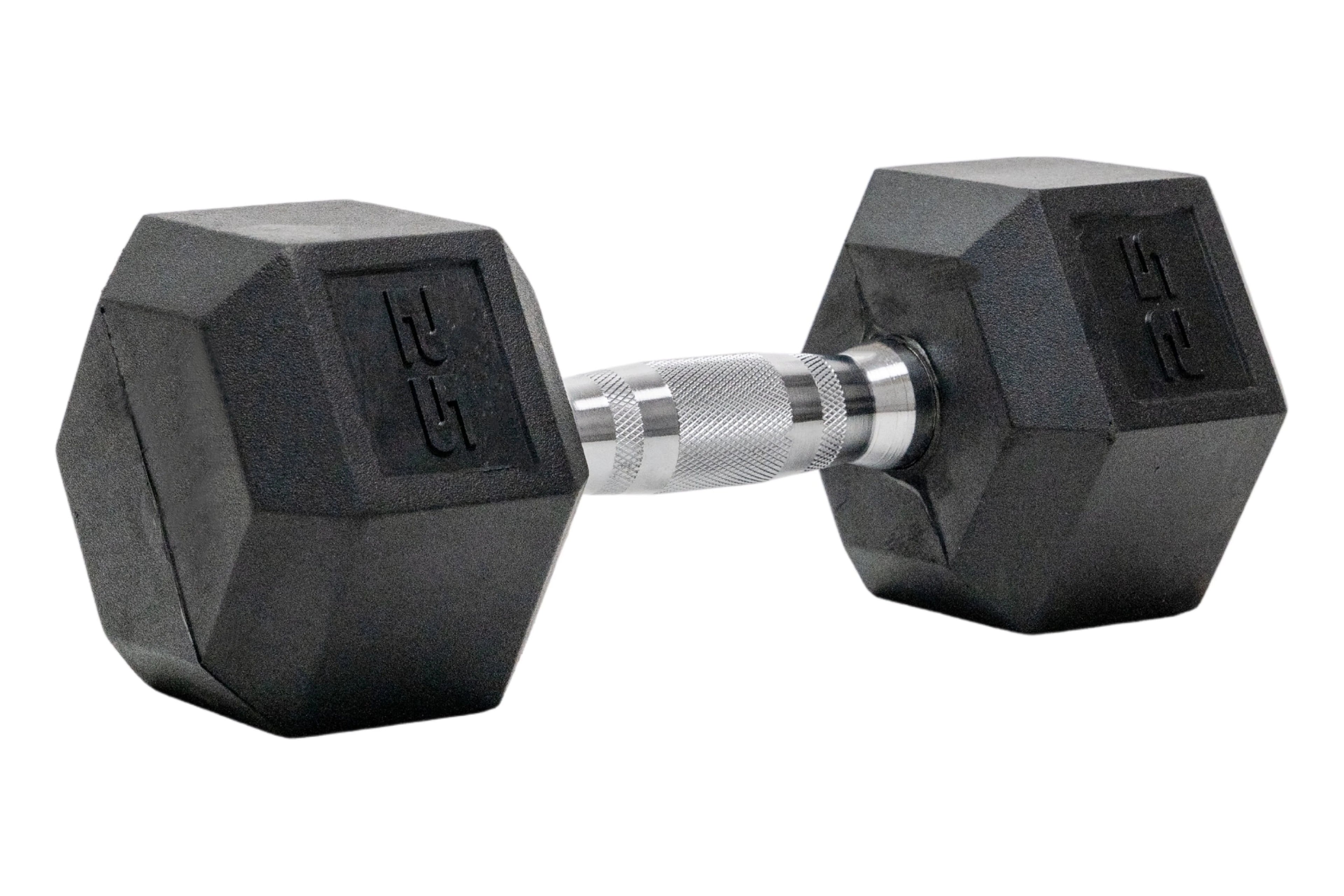 25 lb Black Hex Rubber Dumbbell C3438