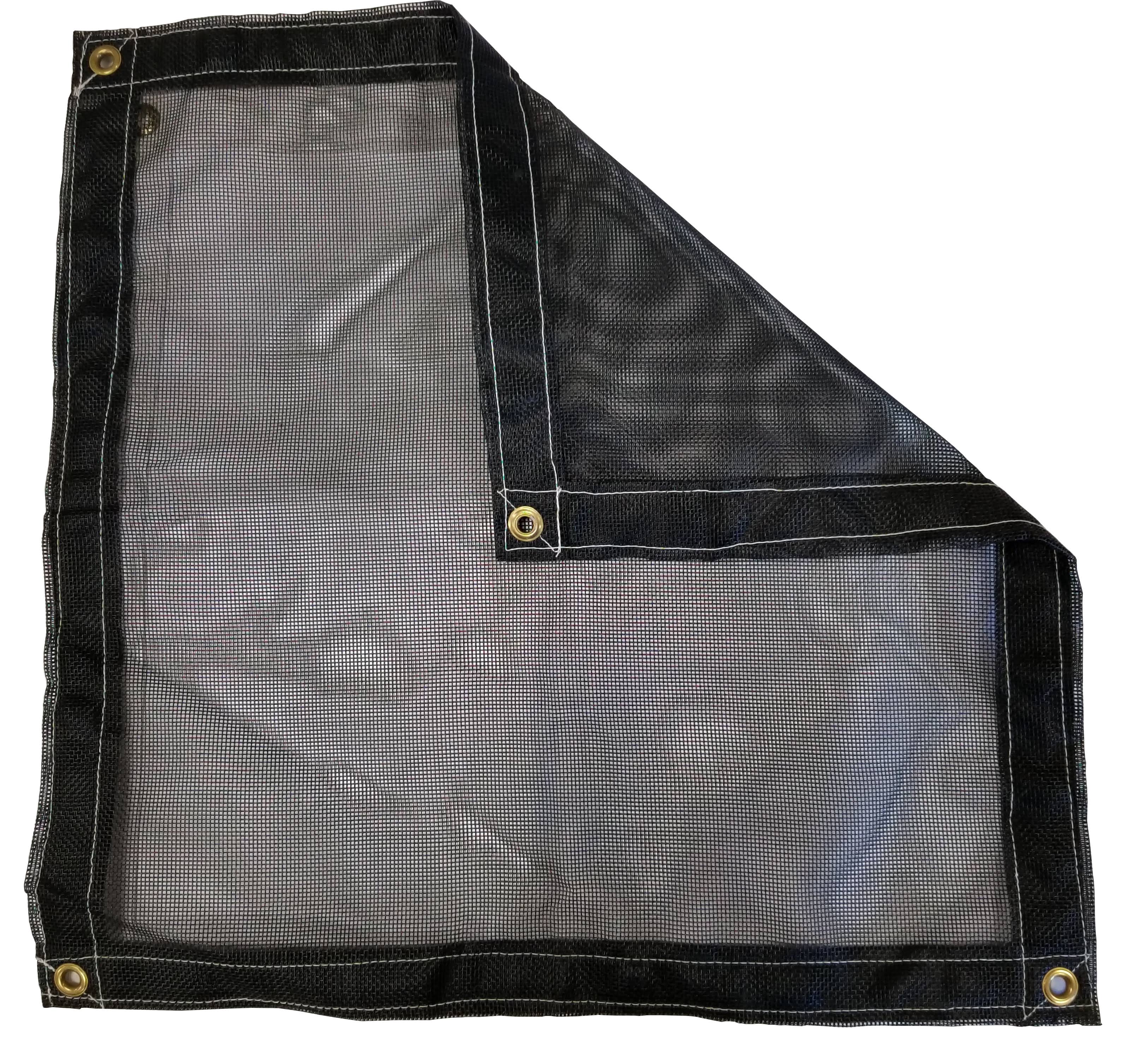 Black Vinyl Coated Mesh Tarp 10 oz. Y650