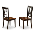 Black/Cherry Wood Dining Chairs (Set of 2) T421756