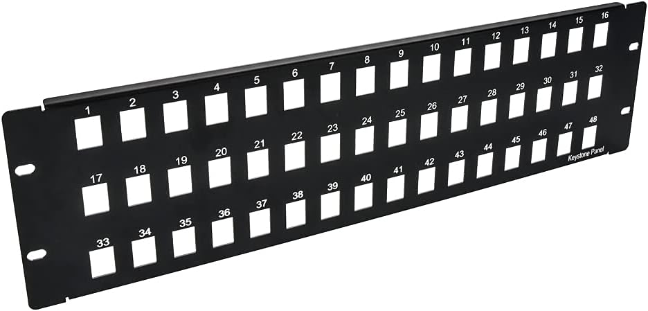 Blank Patch Panel for Keystone Jack Cat.5E, Cat.6 (24 Port) T8220