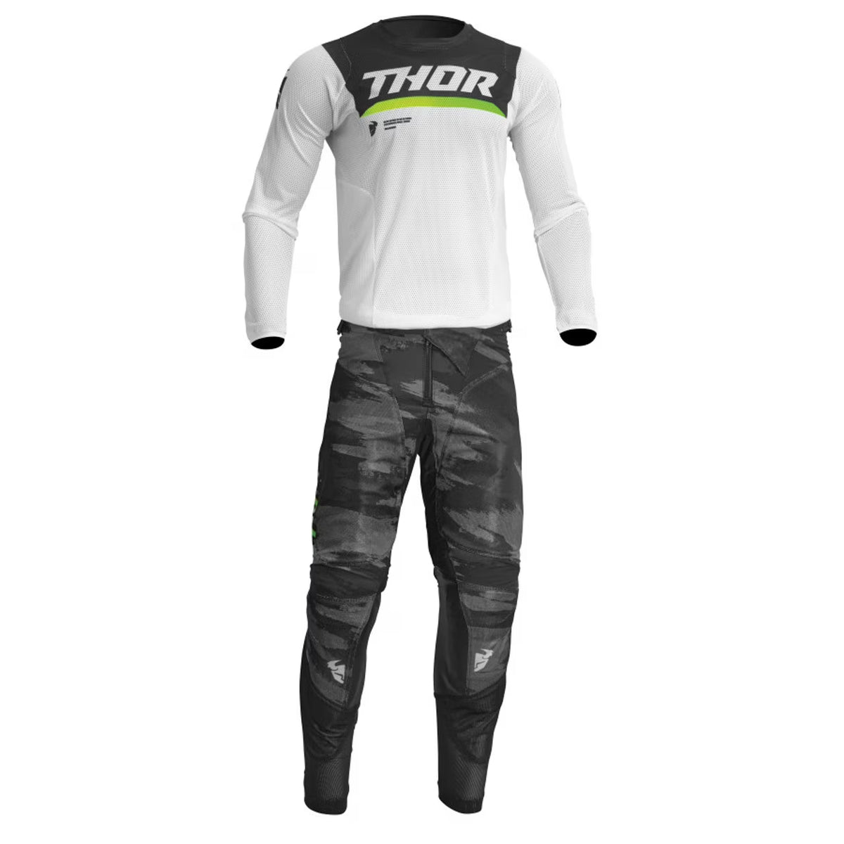 White/Black Motocross Jersey Pant Combo (X-Large / 38) D689642