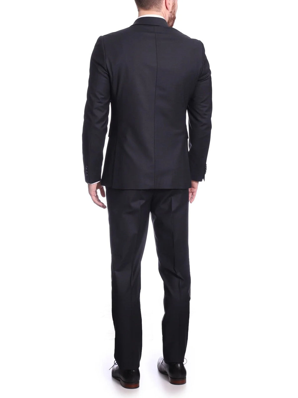 Black Slim Fit 2 Piece Suit With Peak Lapels L210823