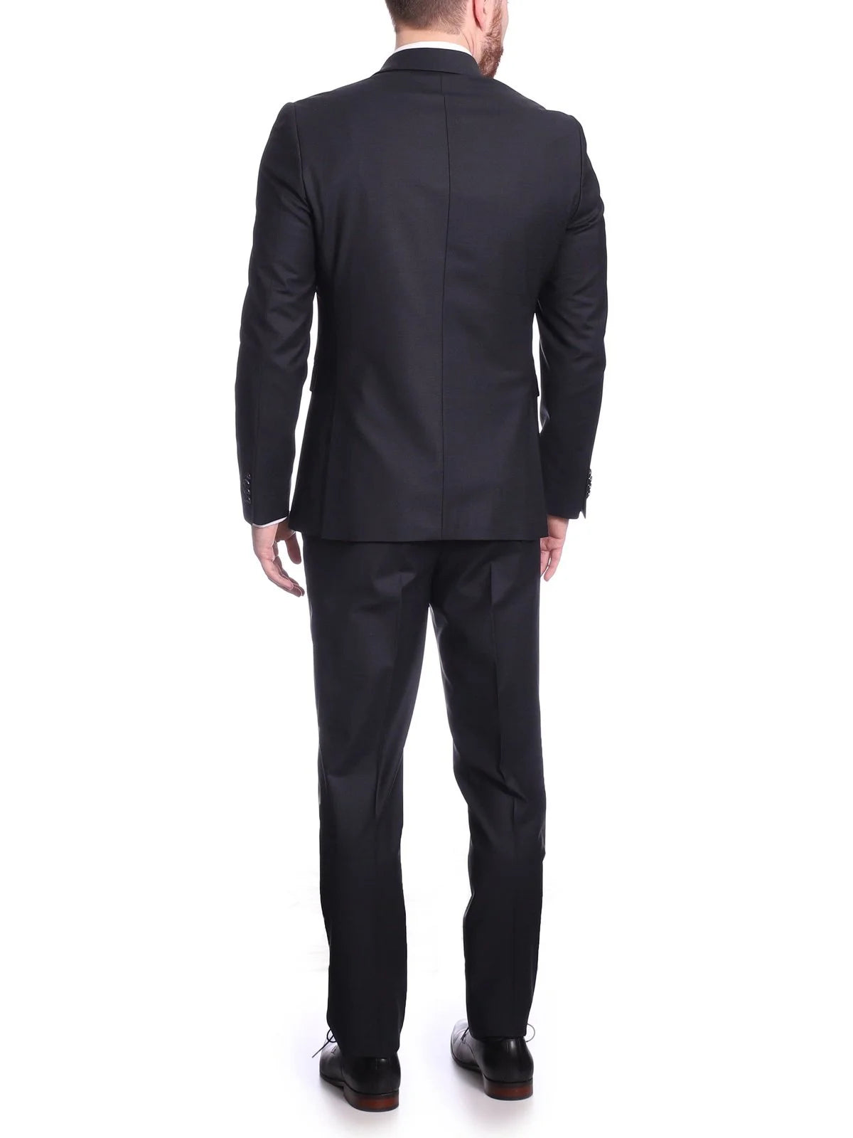 Black Slim Fit 2 Piece Suit With Peak Lapels L210823