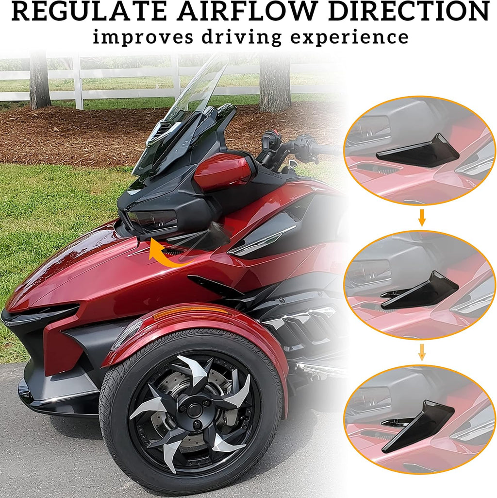Side Air Deflectors Windshield for Can-Am Spyder RT 2020-2022, 2PCS V71397