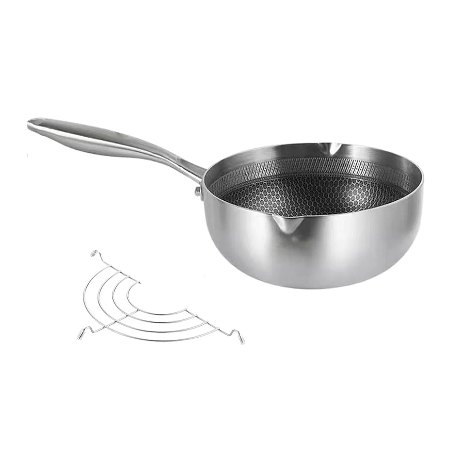 Japanese Tempura Fryer Pan Deep Fryer Pot with Oil Draining Rack Nonstick V872630