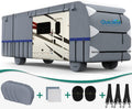 RV Cover, Extra-Thick 6-ply, Fits 40 - 43Ft Motorhome, with 2 Windproof Straps, 4 Tire Covers R885
