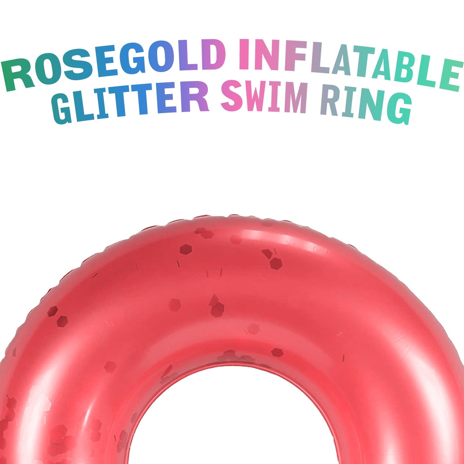 Transparent Glitter Inflatable Swimming Pool Float Ring K5490