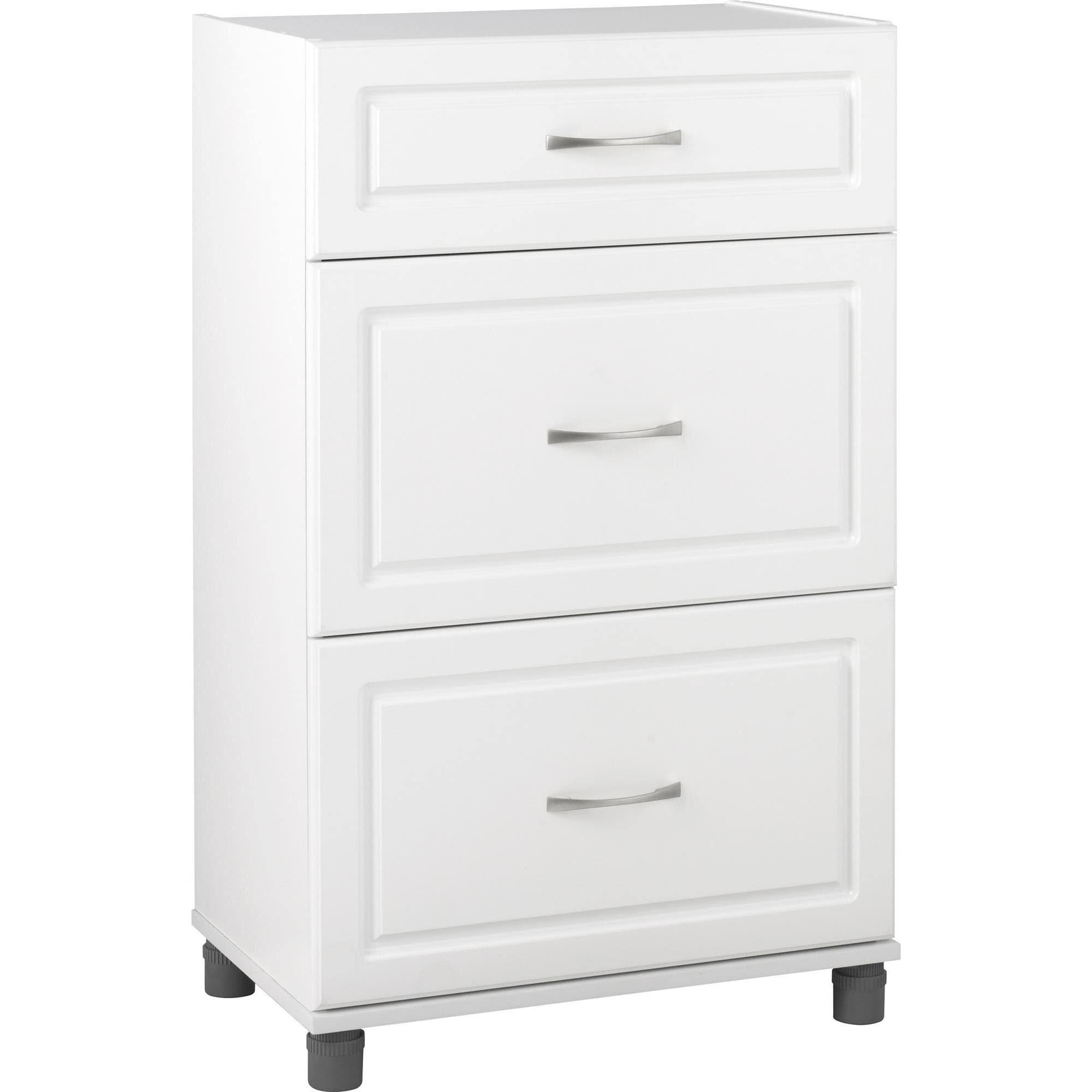White 3-Drawer Storage Cabinet V3390