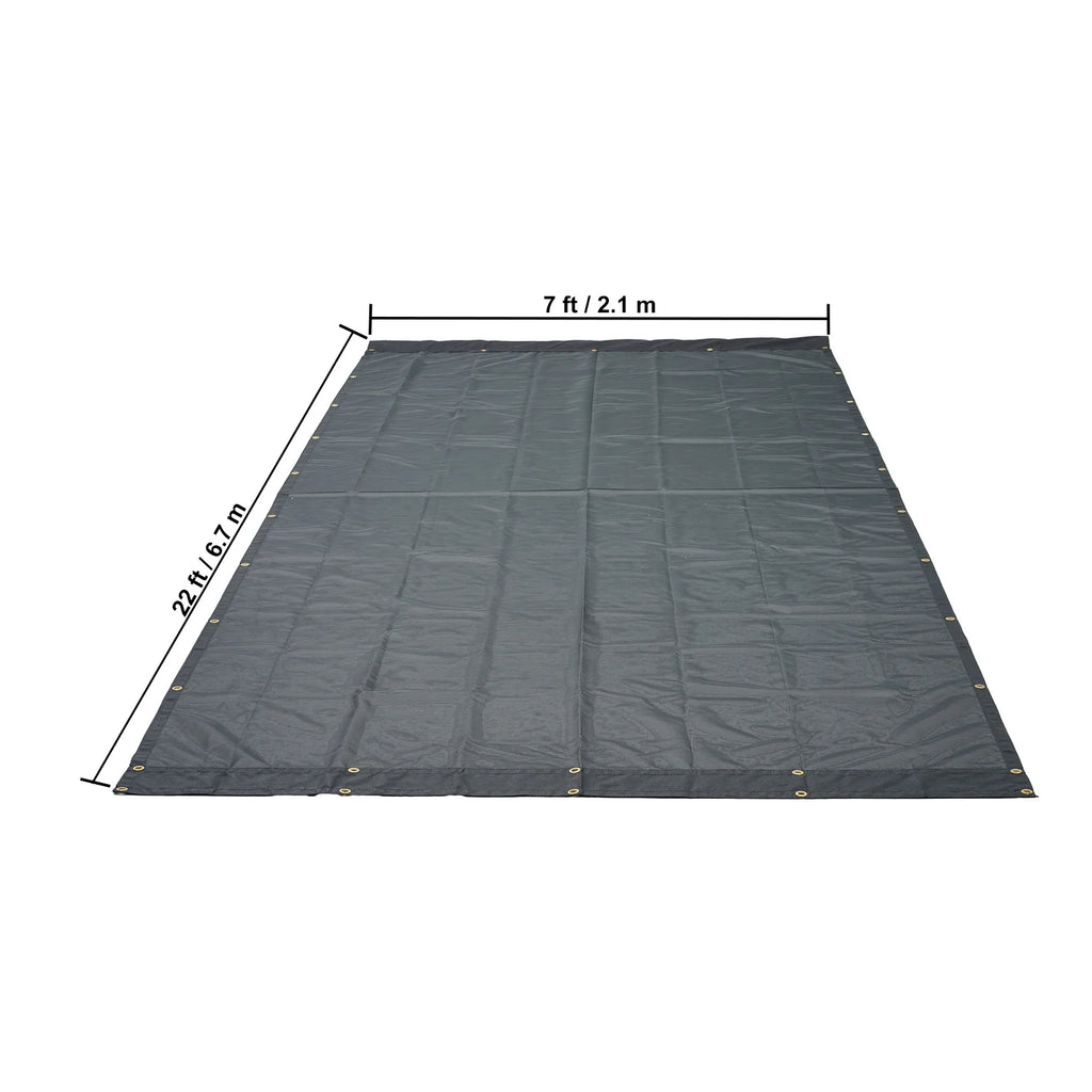 Tarp 7 x 22 ft PVC 18oz Double Pockets E373