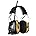Yellow Digital AM FM Radio Headphones, 25dB NRR Ear Protection Safety Ear Muffs O67684