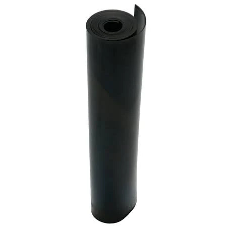 Neoprene 3/16 in. Thick x 36 in. Length x 240 in. Width Rubber Sheet, Black T597179