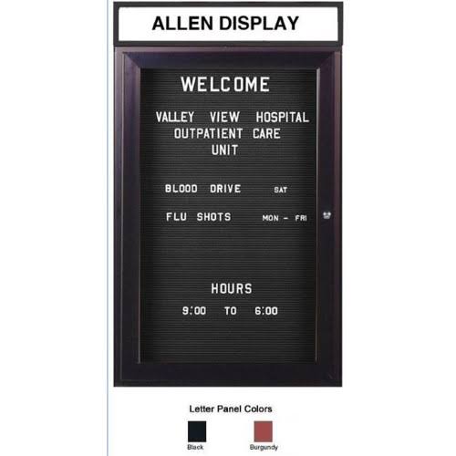 Bronze Aluminum Frame Enclosed Flannel Letter Board I496