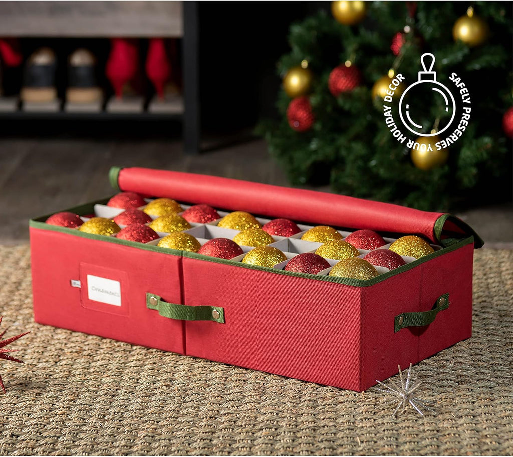 Christmas Ornament Storage Box with Dividers F290027