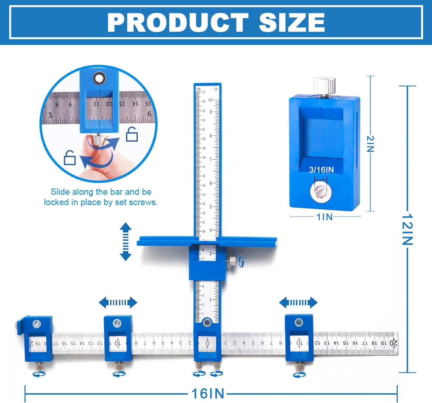 Cabinet Hardware Jig, Aluminum Alloy Drill Guide Sleeve Drawer Pull Jig Tool X481