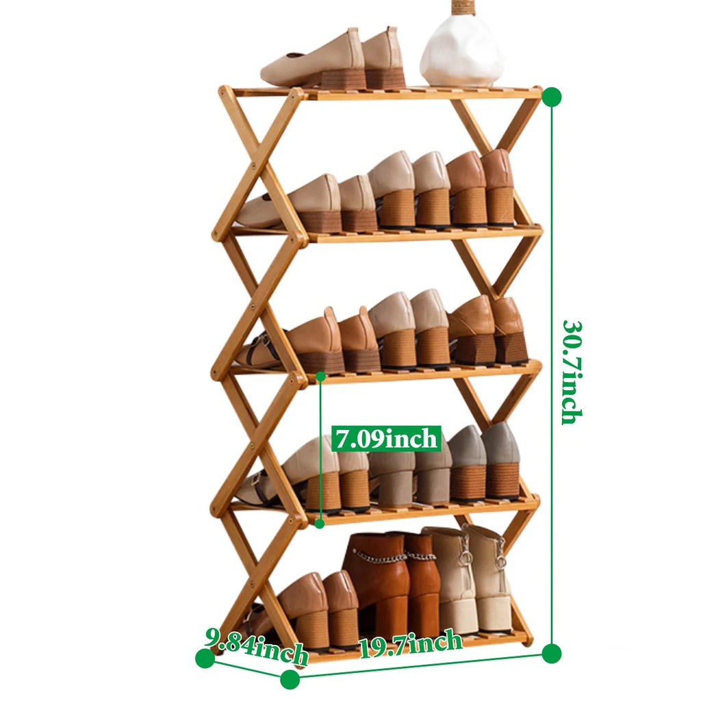 5 Tier Bamboo Shoe Rack F8698
