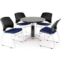 Gray Nebula Table with 4 Chairs Q20941