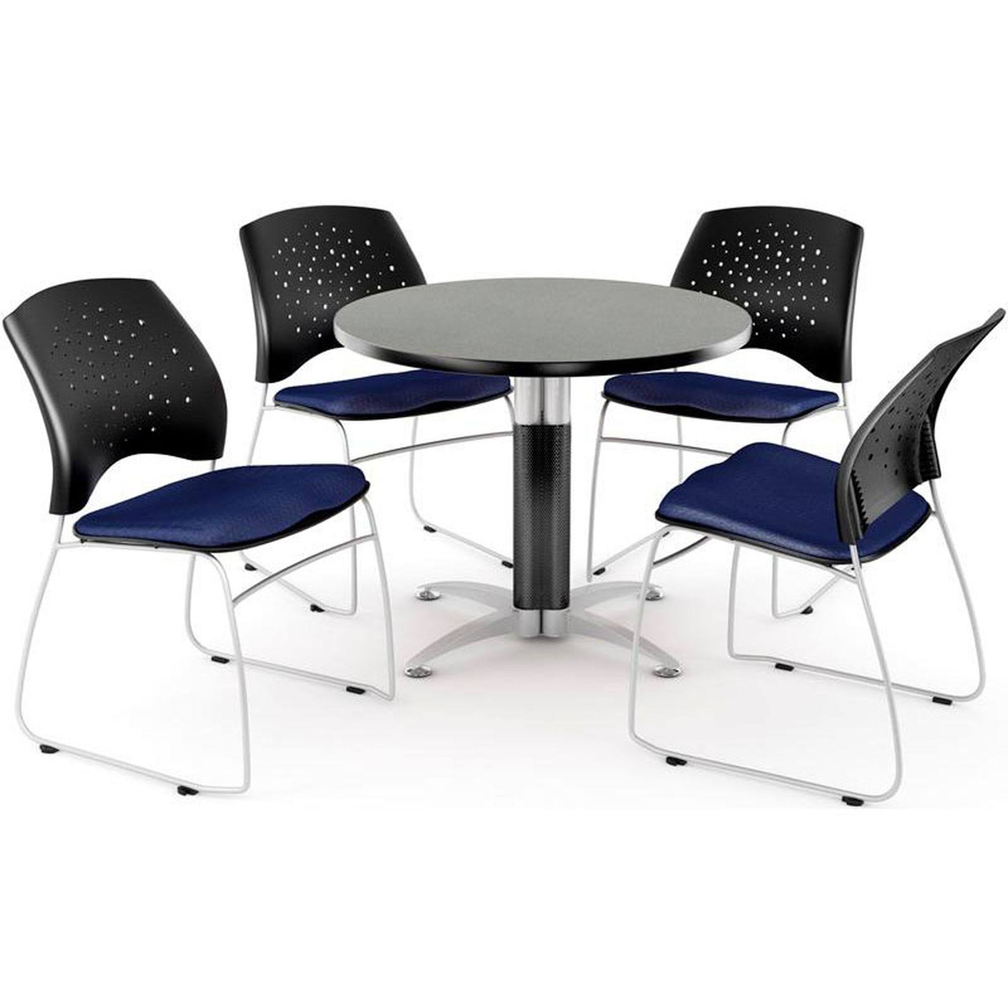Gray Nebula Table with 4 Chairs Q20941