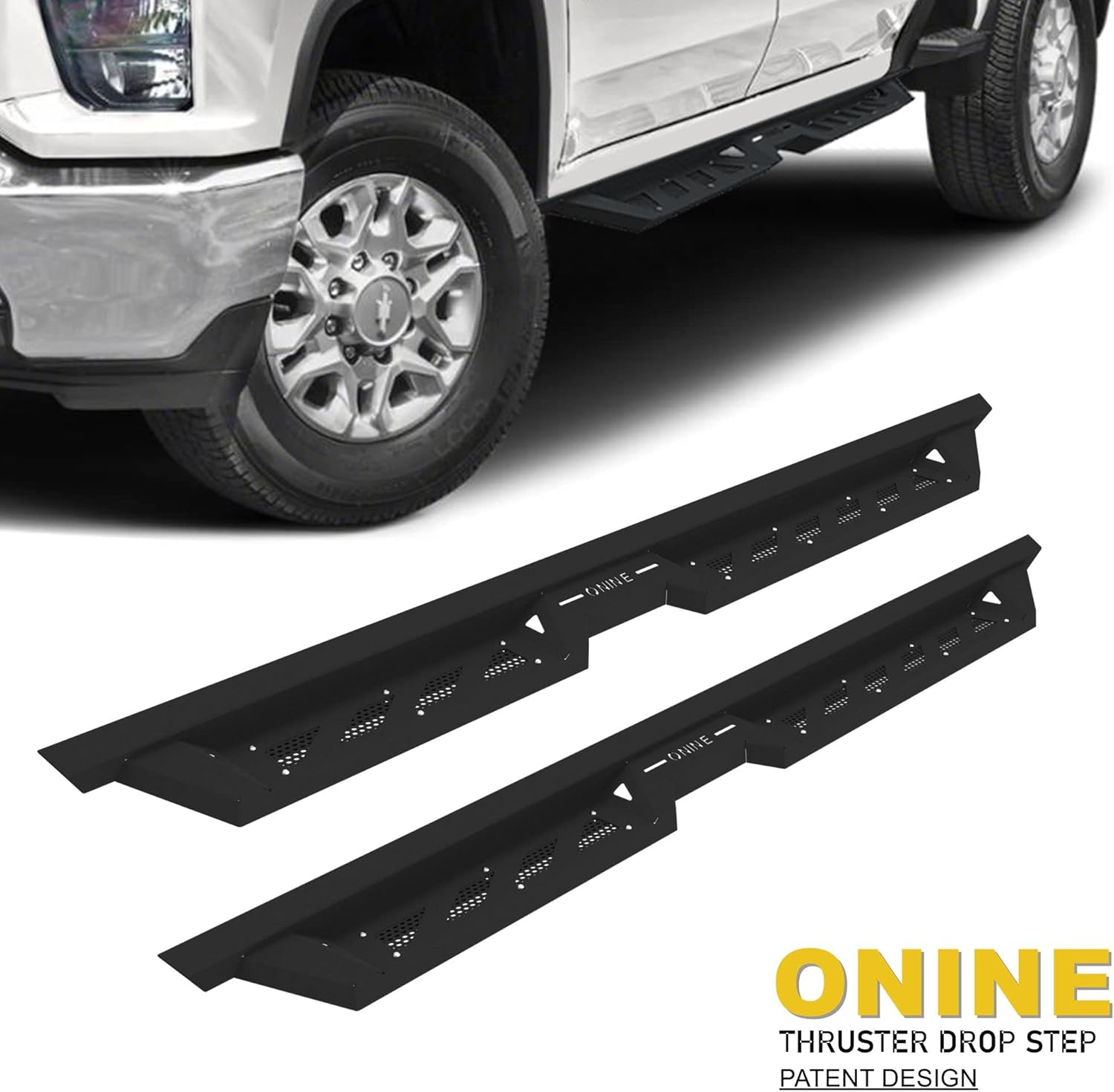 Textured Black Heavy Duty Steel Running Boards O994