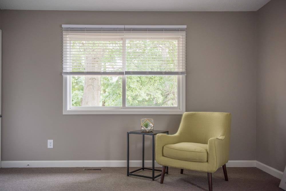 Cordless Soft White Faux Wood Blinds S216156