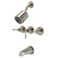 Three-Handle Tub & Shower Faucet Brushed Nickel P703369