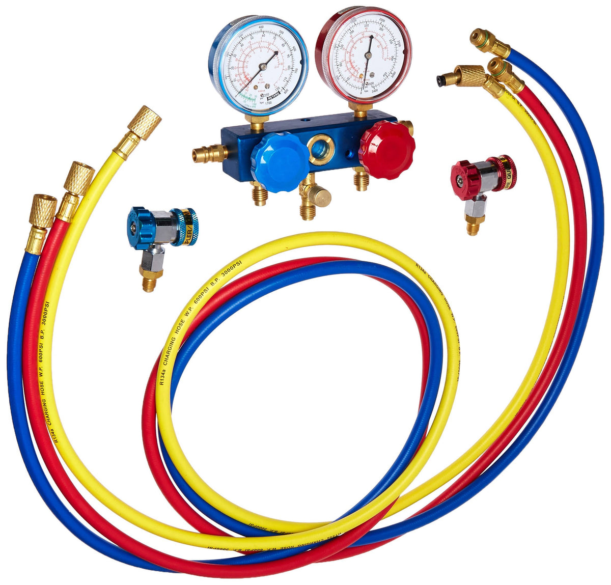 R134 Aluminum Manifold and Hose Set T7662