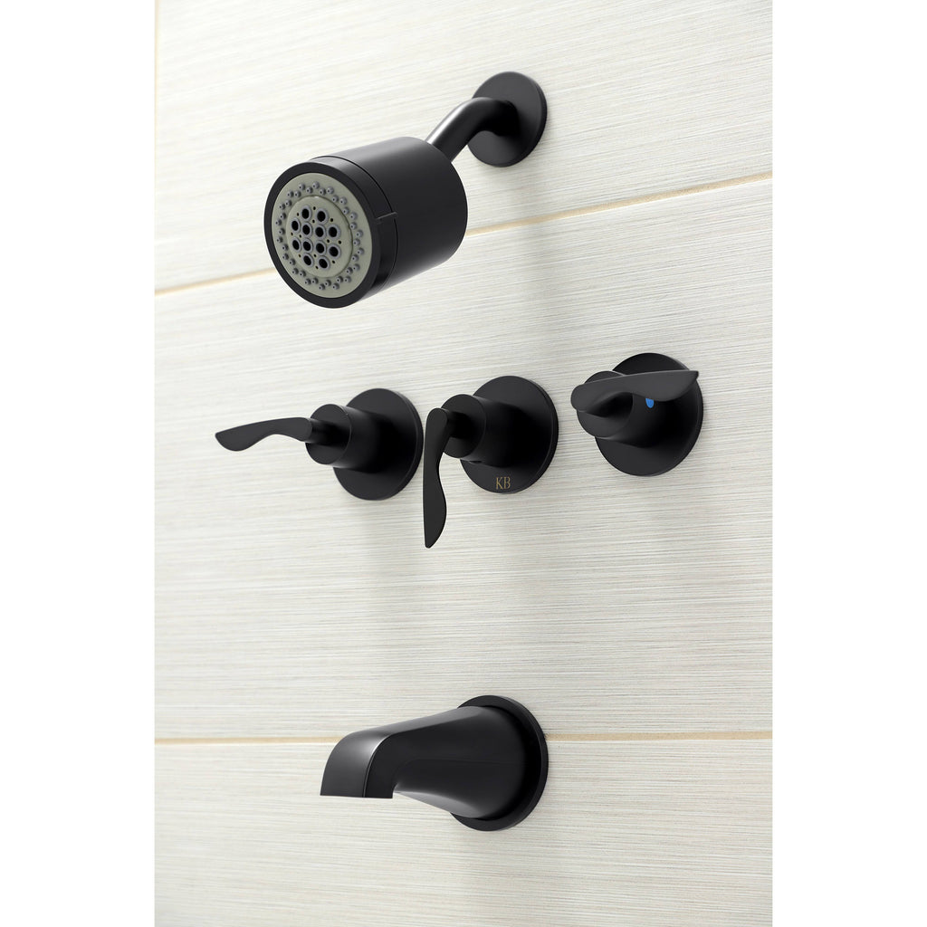 Three-Handle Tub & Shower Faucet Brushed Nickel P703369