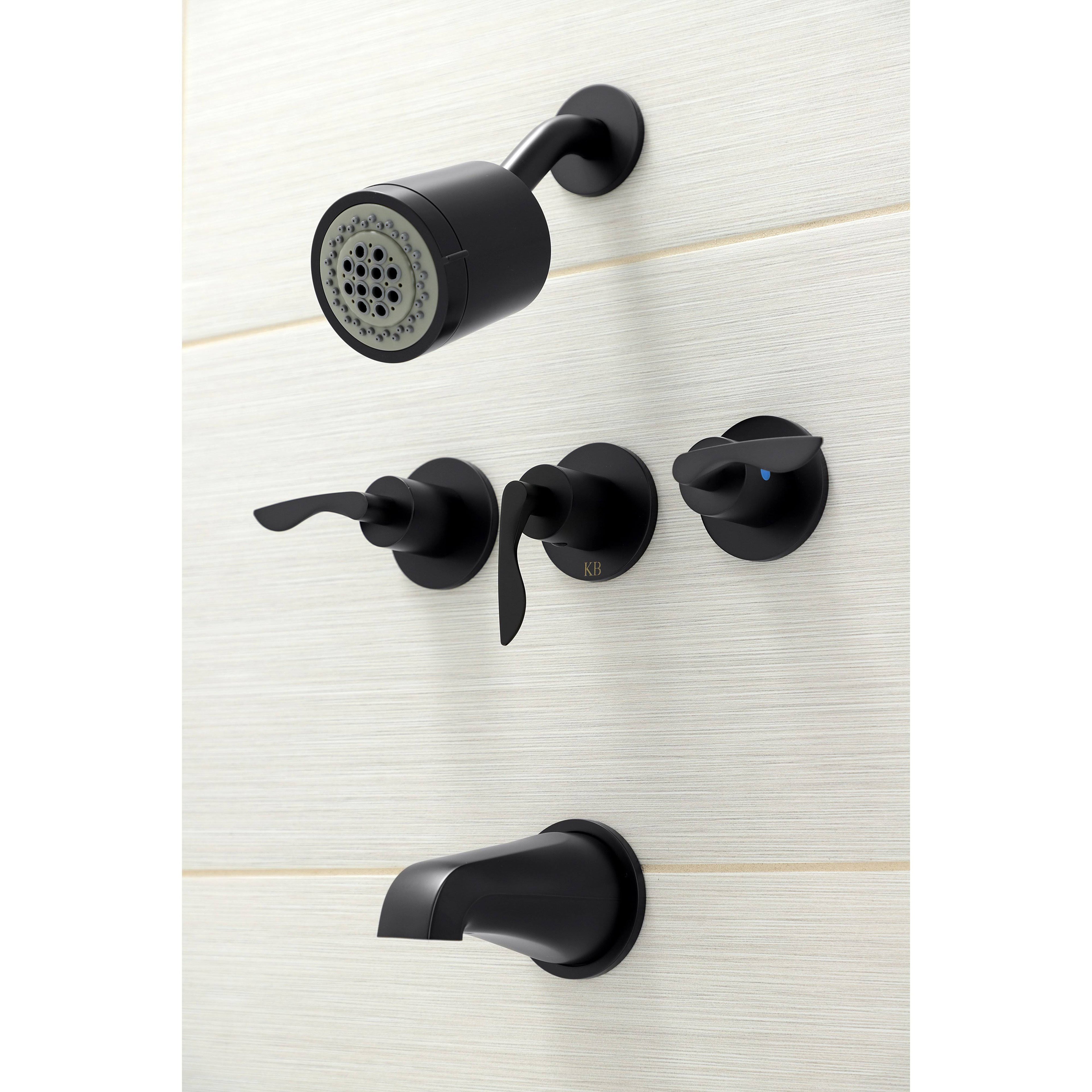 Three-Handle Tub & Shower Faucet Brushed Nickel P703369