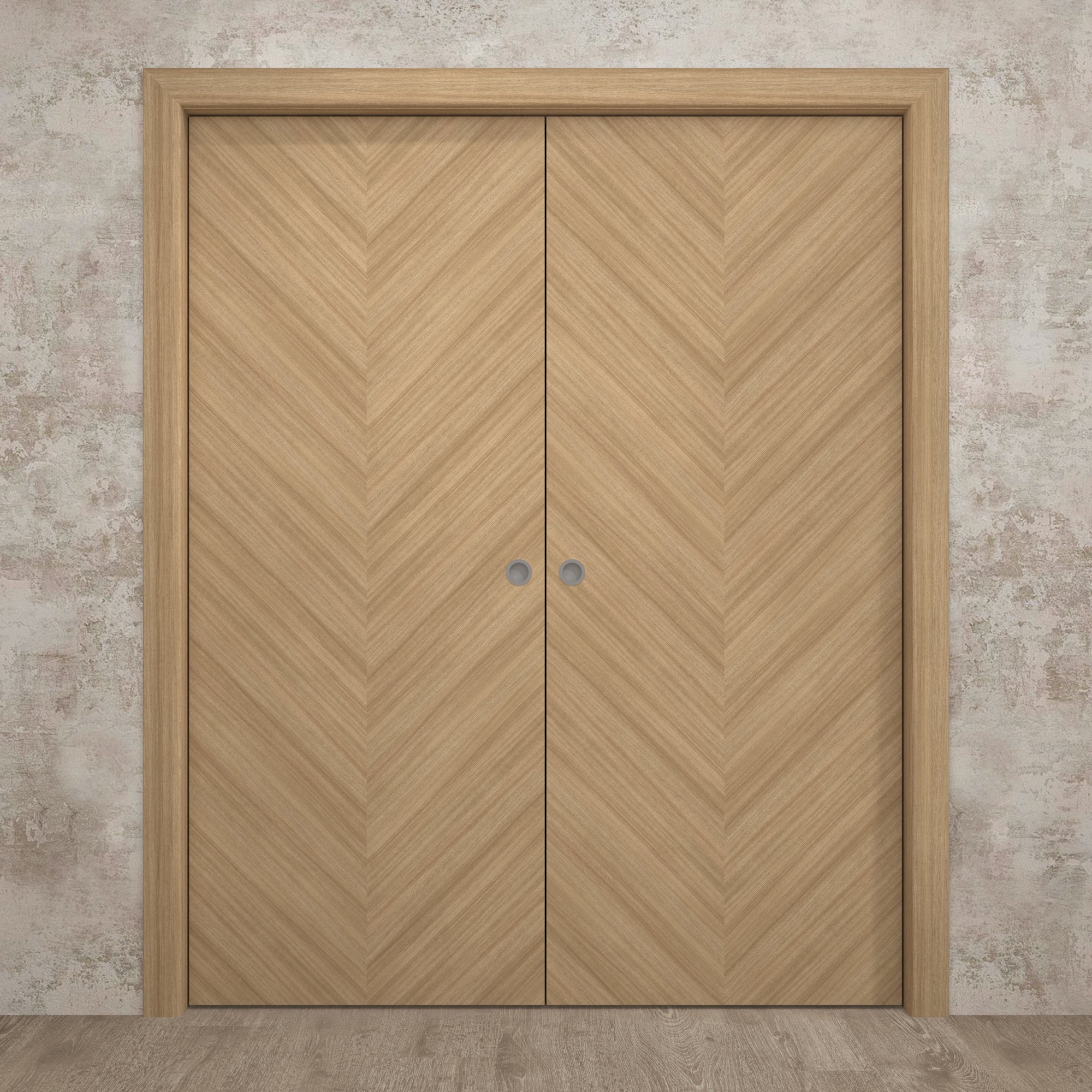 Solid Wood Sliding French Double Pocket Doors 36 x 80 inches K6448