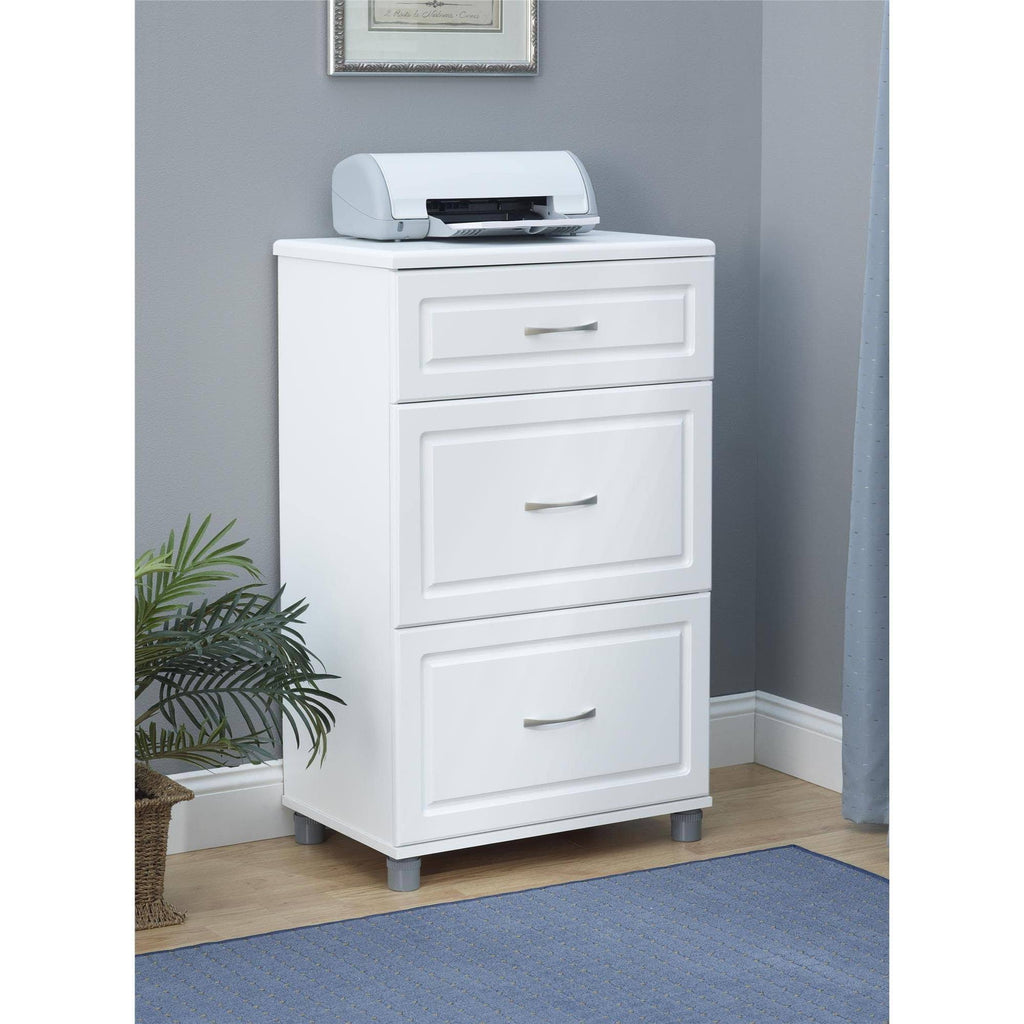 White 3-Drawer Storage Cabinet V3390