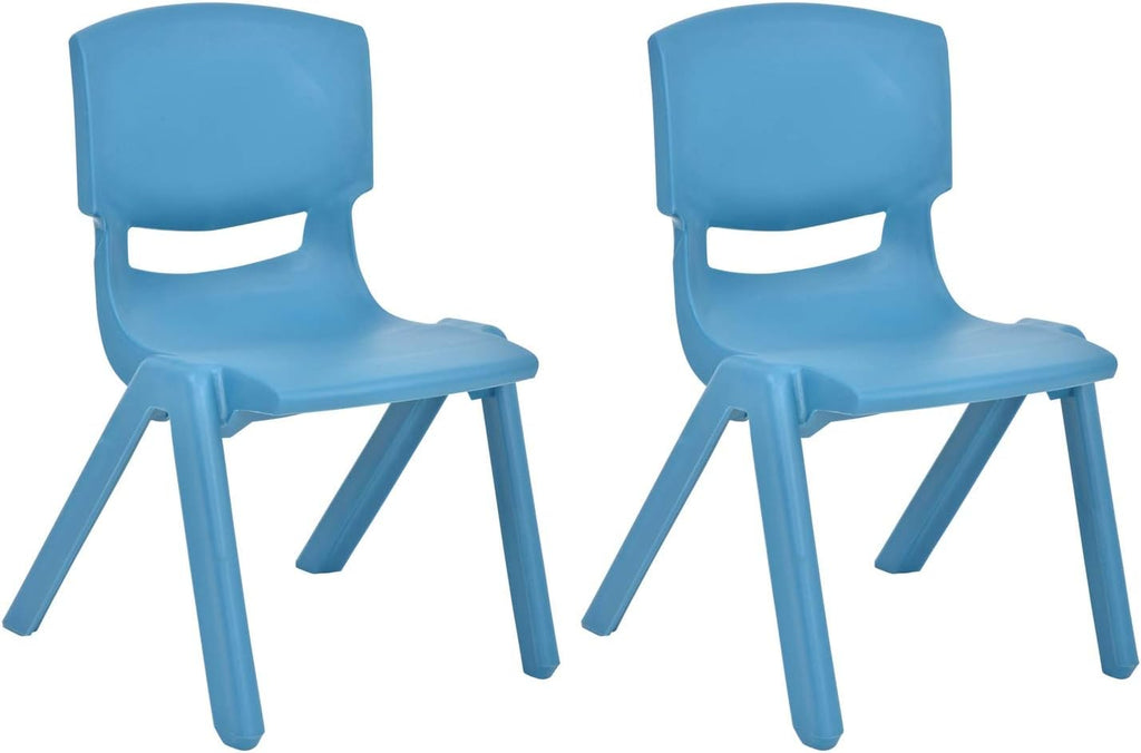 Yellow Stackable Plastic Kids Learning Chairs, 2-Pack U6528