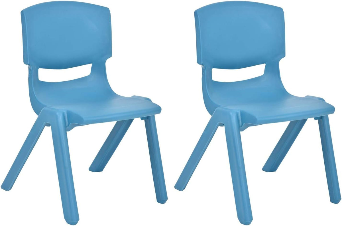 Yellow Stackable Plastic Kids Learning Chairs, 2-Pack U6528