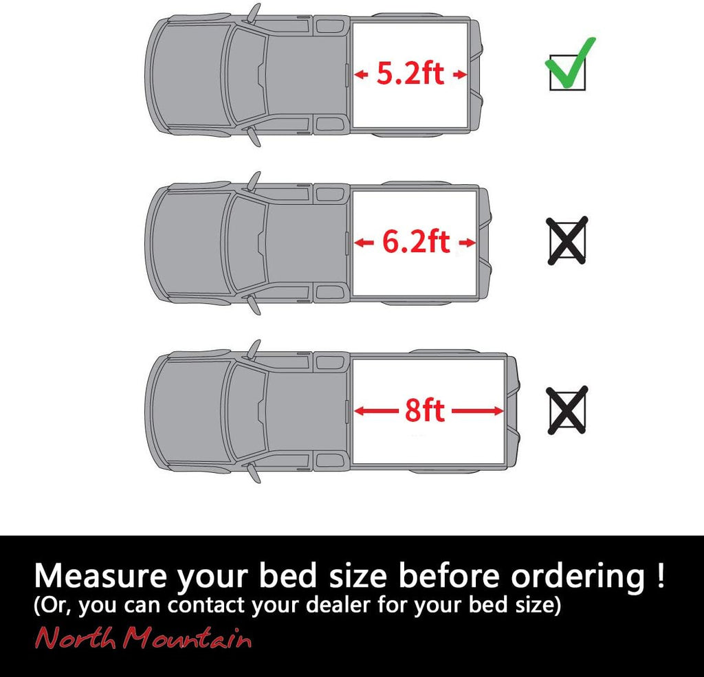 Soft Roll Up Tonneau Cover for 2015-2021 GMC Canyon Pickup 5.2ft Bed R165436