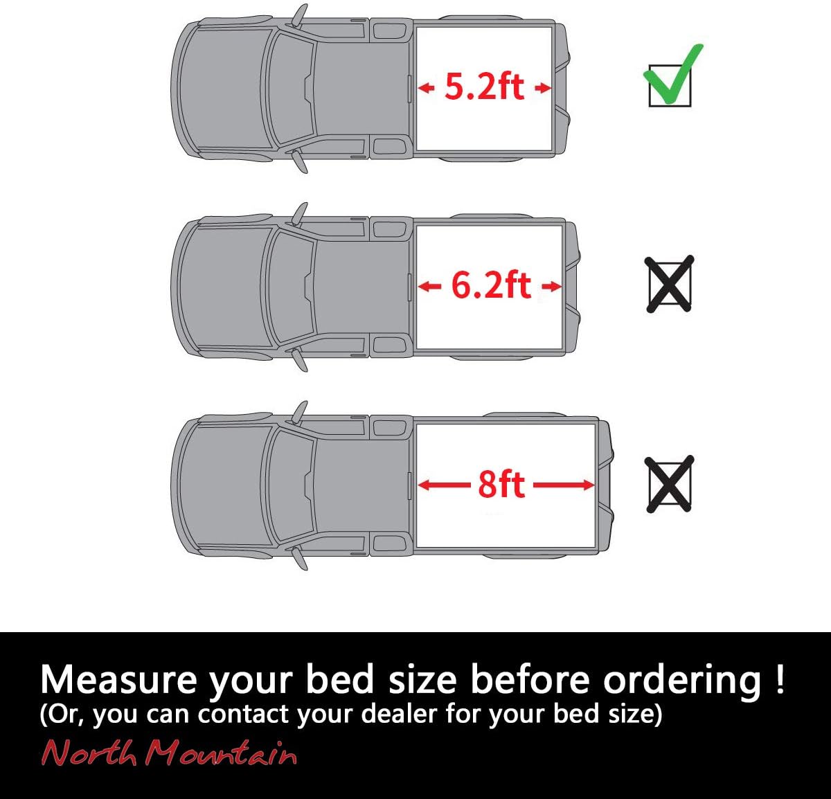 Soft Roll Up Tonneau Cover for 2015-2021 GMC Canyon Pickup 5.2ft Bed R165436