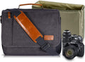 Canvas Messenger Bag with Camera Insert Sleeve L857064
