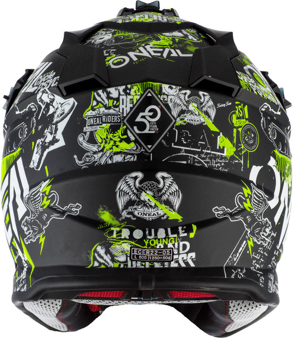 Large Black/Neon Yellow Youth Racing Helmet G69084