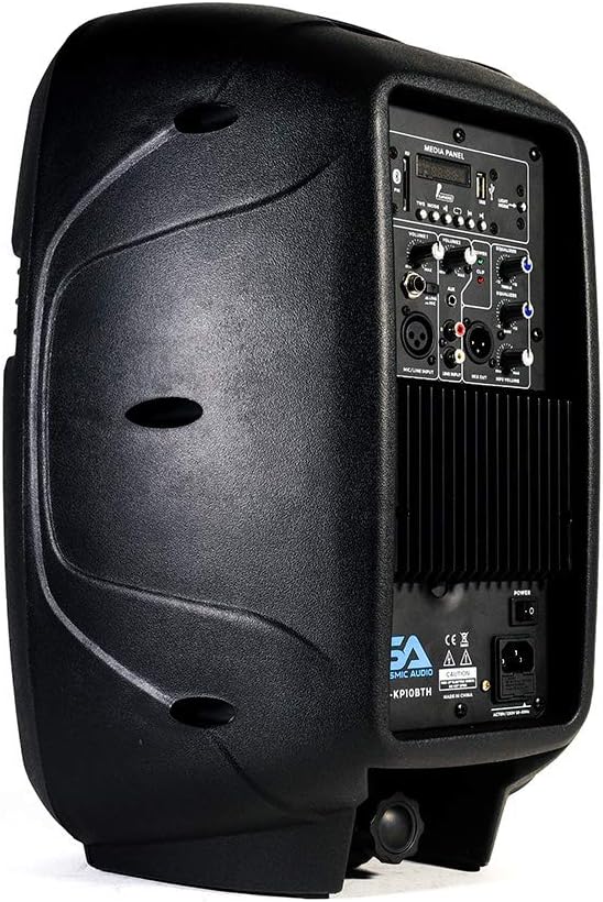 Active 10 Inch DJ Karaoke Party Speaker with Stand, Bluetooth, LED Lights, Microphone, Cable and Remote T46543