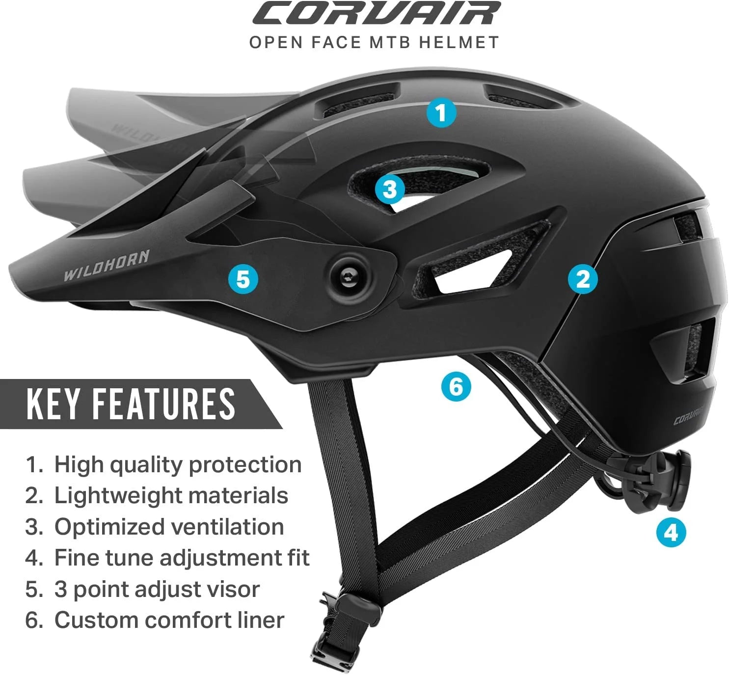 Black Mountain Bike Helmet A91225