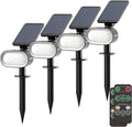 2 Pack Solar Powered LED Landscape Spot Light with Remote, Warm&Cool White, IP65 Waterproof M783328