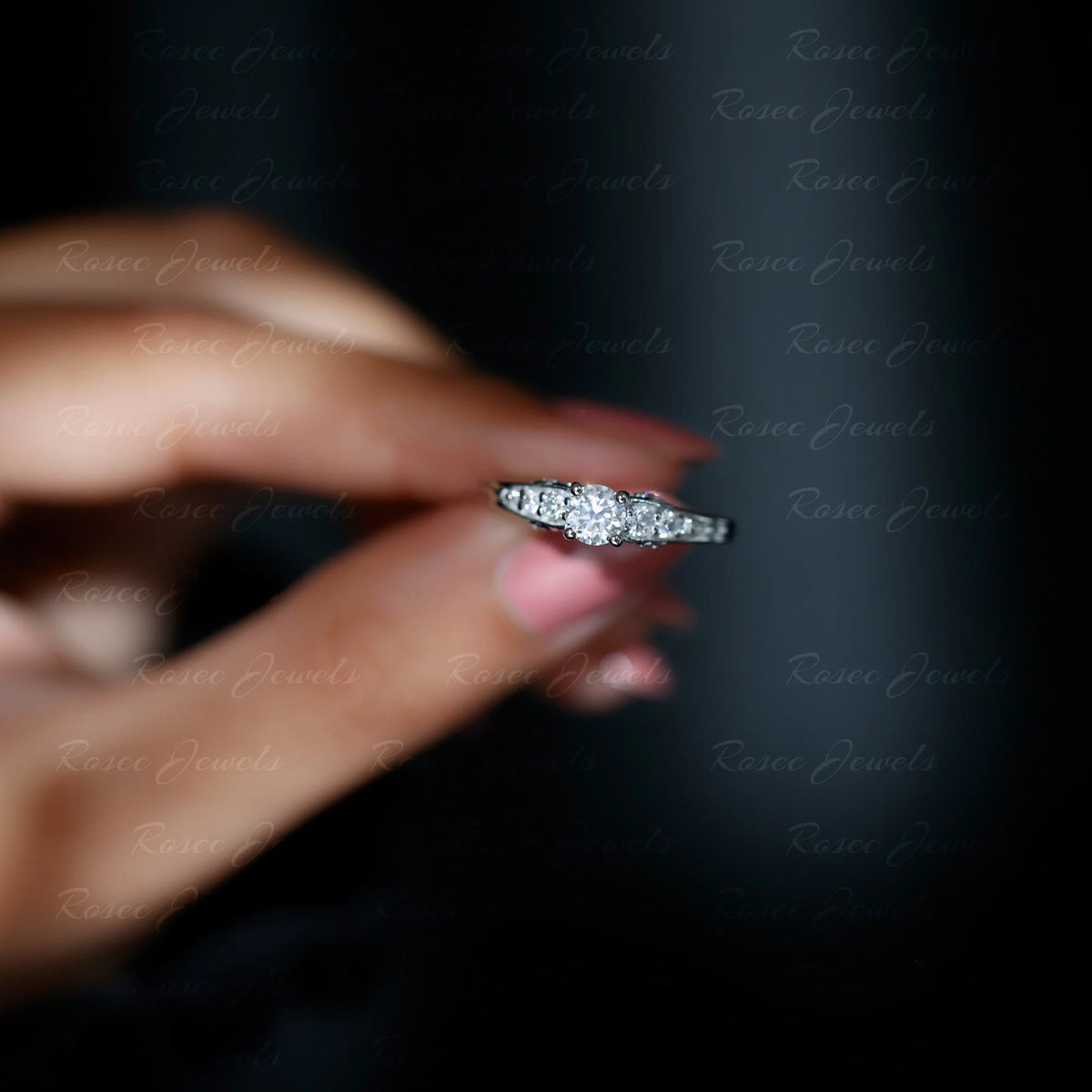 925 Sterling Silver Moissanite Solitaire Ring X13475