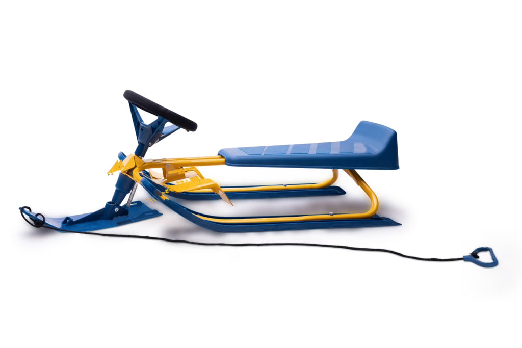Snow Sled with Padded Steering Wheel, Twin Brakes & Pull Rope P258044