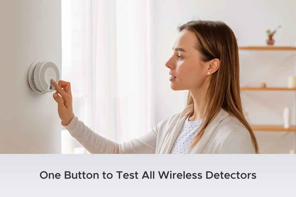Wireless Interconnected Combination Smoke and Carbon Monoxide Detector, 10-Year Battery Powered, Pack of 6 K854