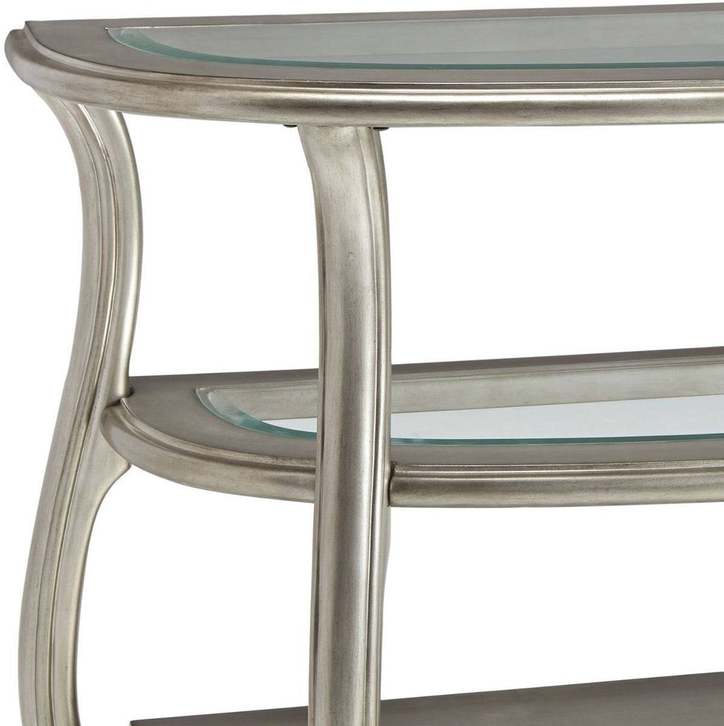 Silver Glass Accent Console Table R63244