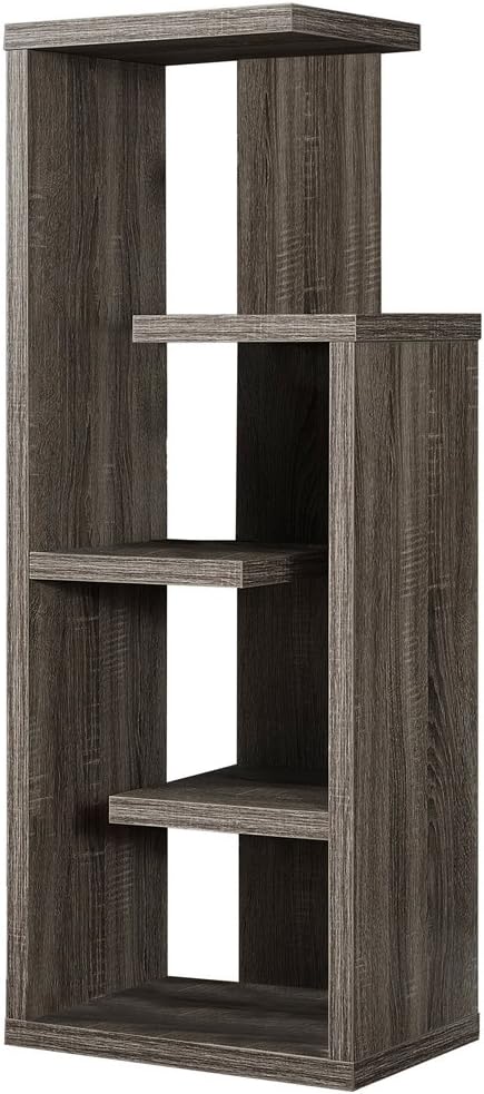 Dark Taupe Reclaimed-Look Bookcase T771