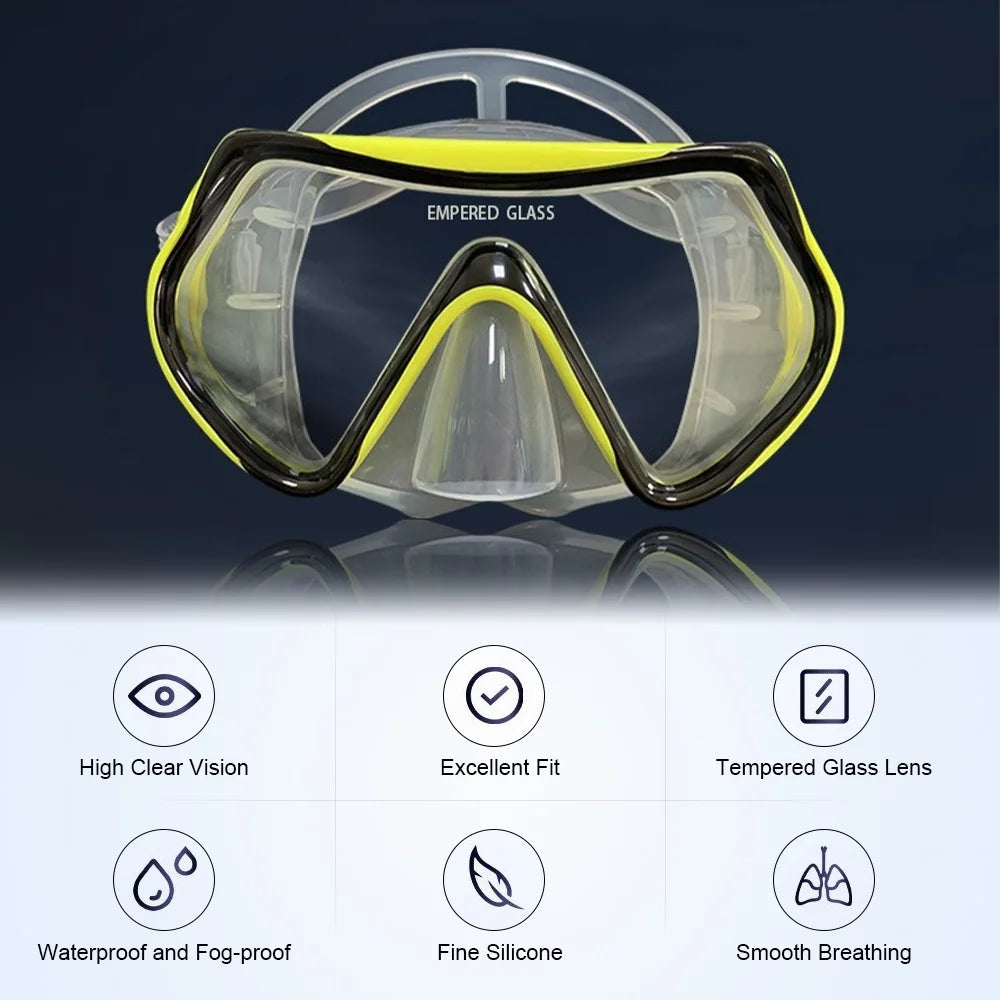 Diving Goggles, Snorkel And Adjustable Fins Z5531