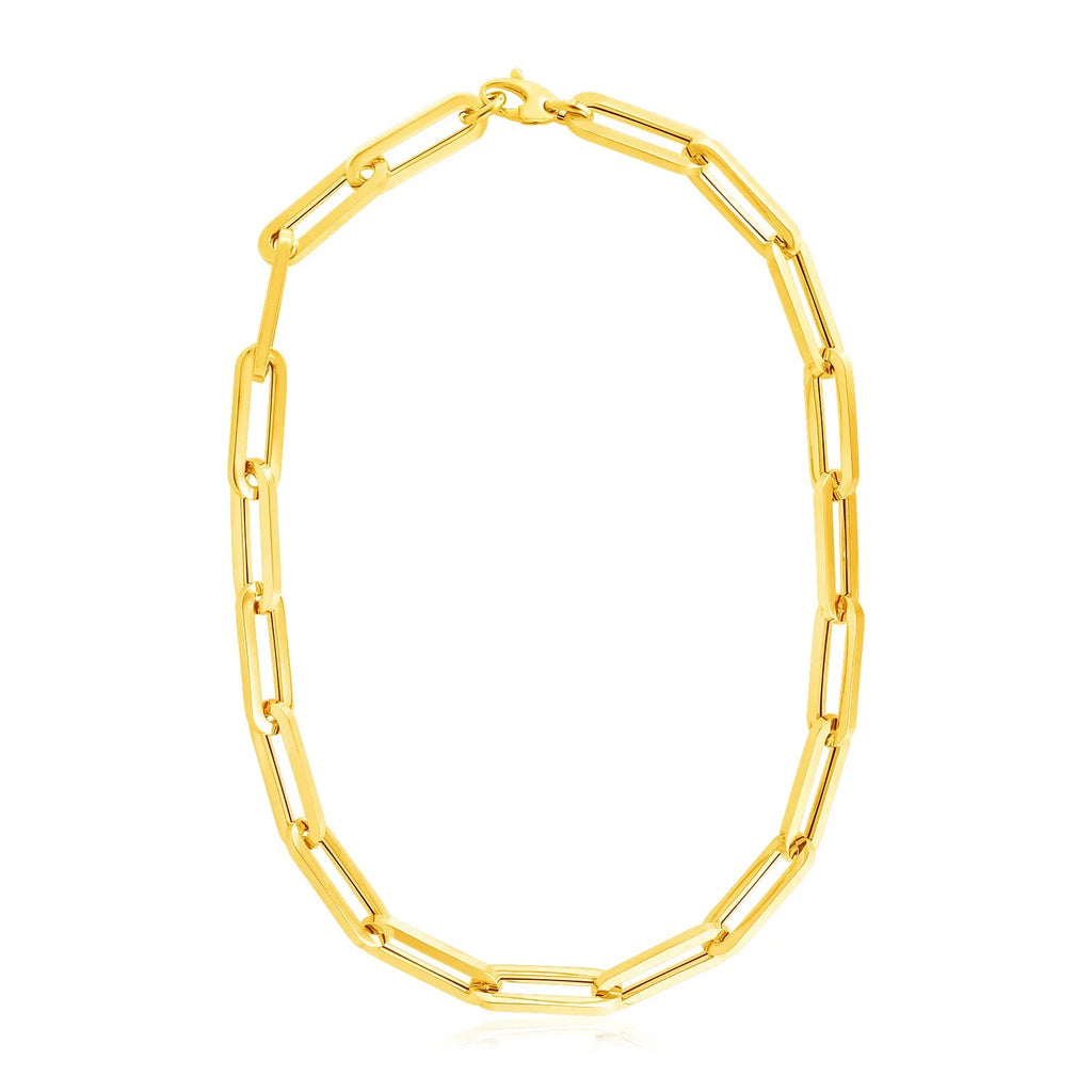 14K Yellow Gold Fancy Necklace 18'' M240