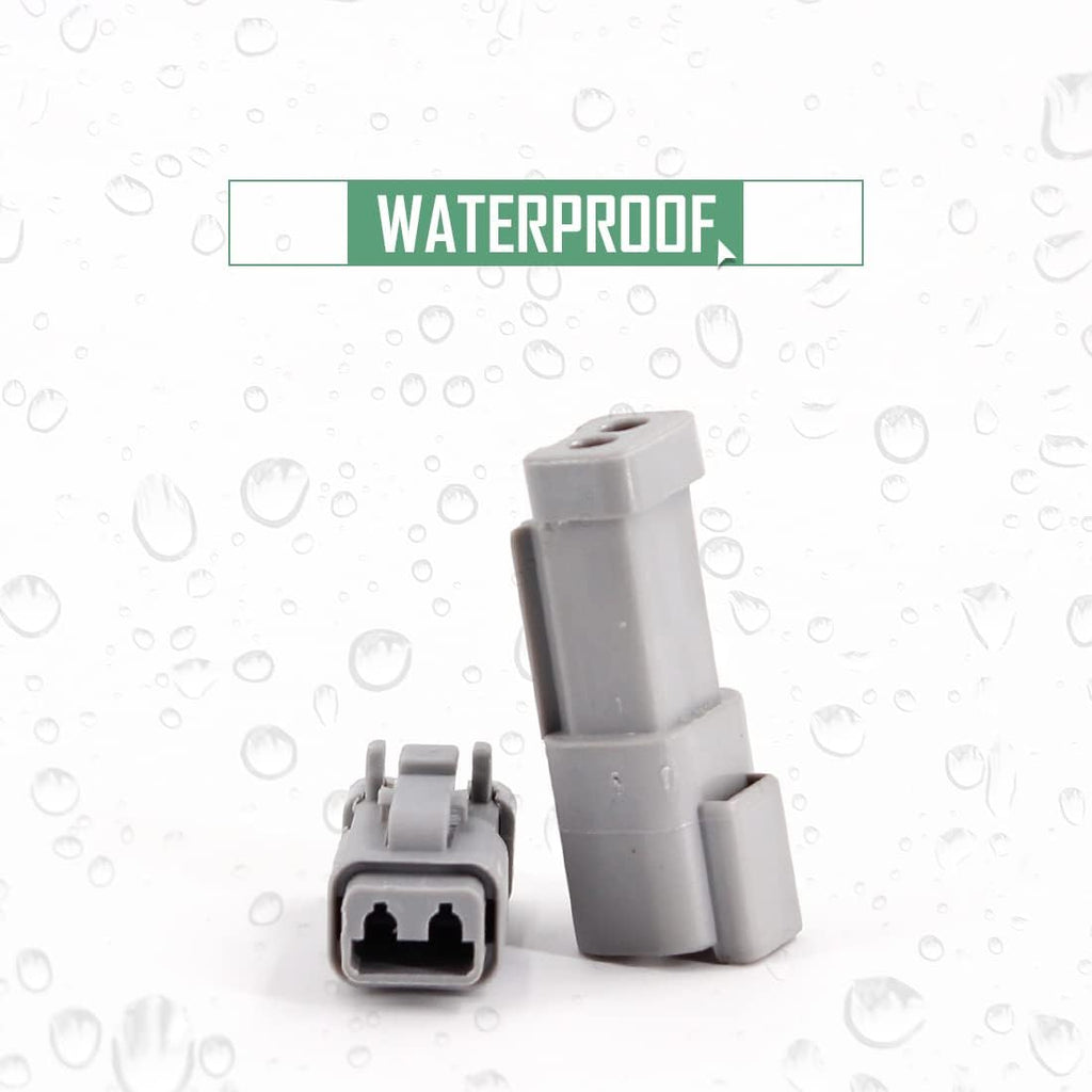 2 Pin DT Connector Kit Waterproof Electrical Connectors Solid Contacts Heavy Duty 16-20 AWG 4Pcs P2326