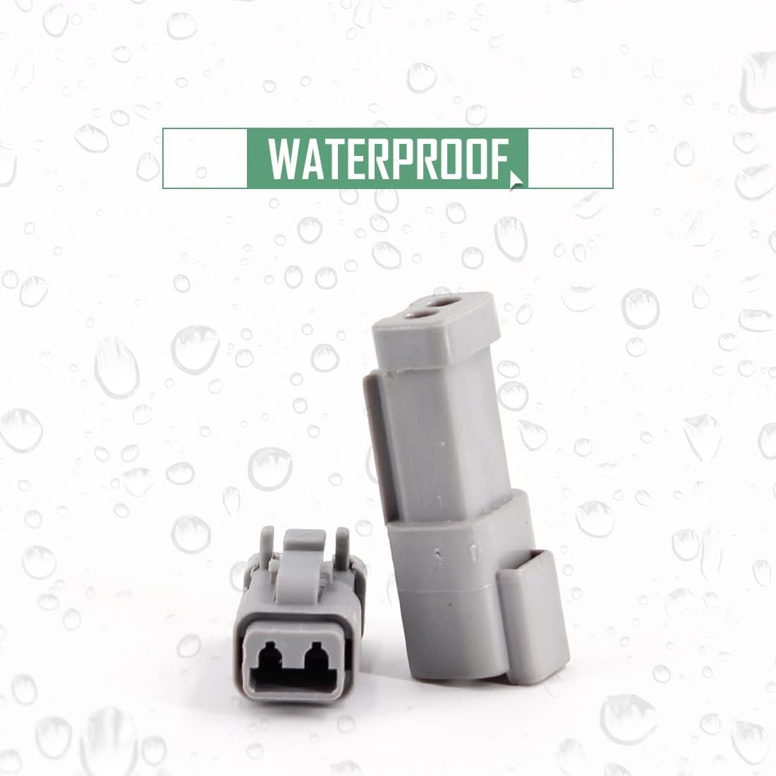 2 Pin DT Connector Kit Waterproof Electrical Connectors Solid Contacts Heavy Duty 16-20 AWG 4Pcs P2326