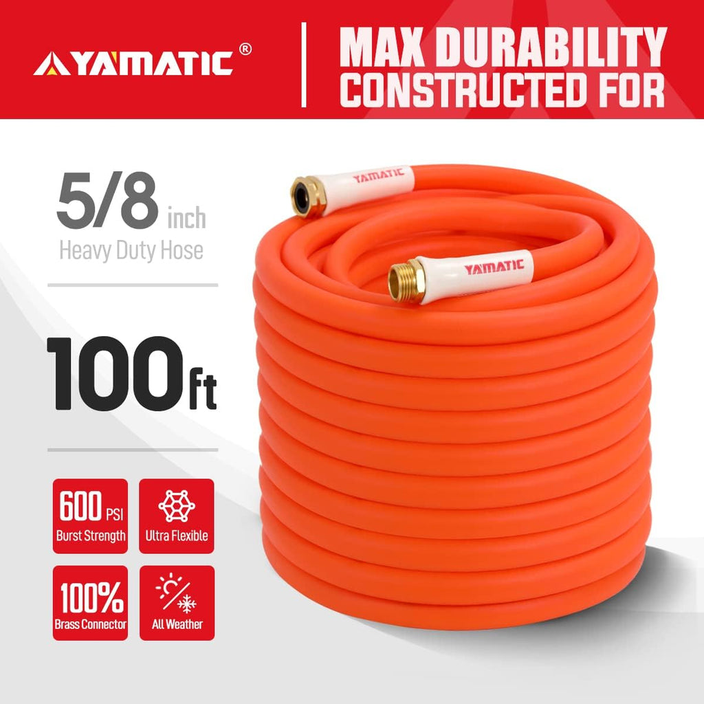 Kink Resistant Garden Hose 5/8 in x 50 ft, Heavy Duty, Pack of 2 W27964